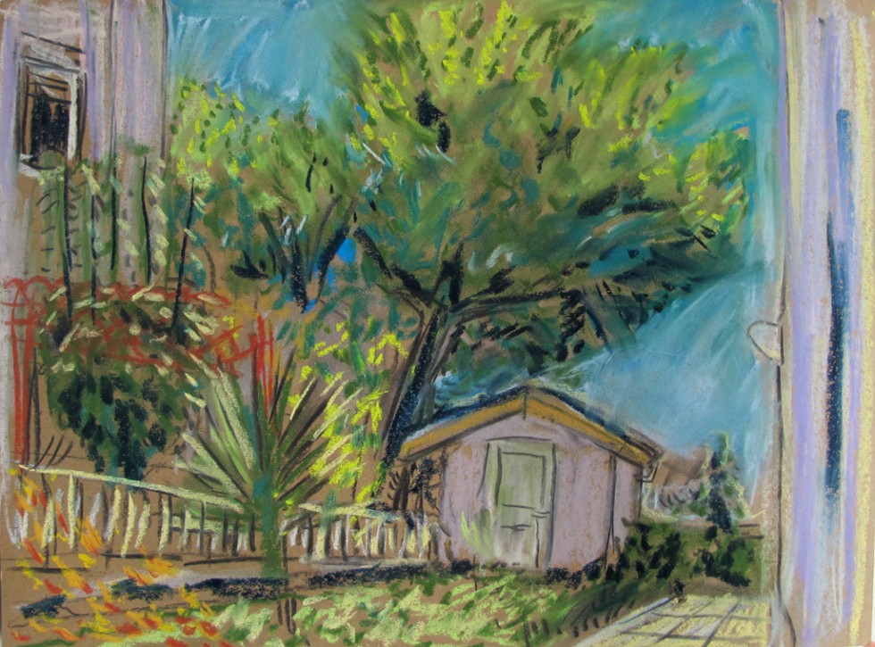 "Im Garten 3" 30x40 cm Pastell auf Papier 2014