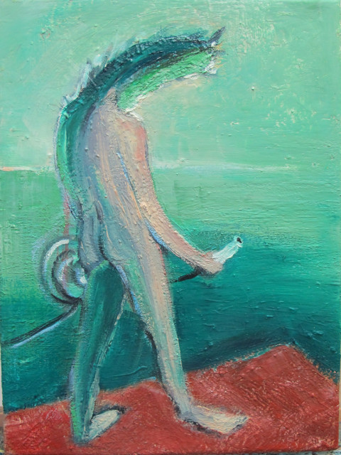 "Kaktusmann" 40x30 cm Öl auf Leinwand 2015