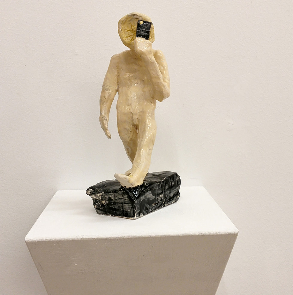 "selfmademan" 10.5.5 cm Keramik glasiert 2016